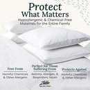 ZEN BAMBOO GEL EXTRA SOFT PILLOW VISCOSE BAMBOO COVER KING SET OF 2 - WHITE - Like New