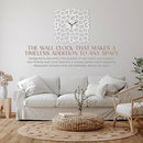 Modern Wall Clock by MSK Décor Non-Ticking Analog (Square 15.5 Inches) - Brand New