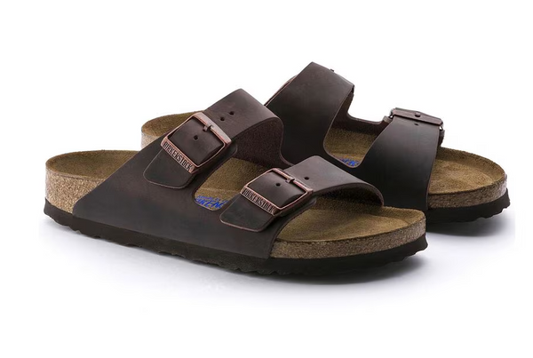 BIRKENSTOCK ARIZONA SOFT FOOTBEDOILED LEATHER - HABANA - SIZE: MEN 10 - Like New