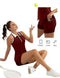 Fkeep Women's Golf Tennis Activewear Zipper V Neck With Shorts And Pocket - Brand New