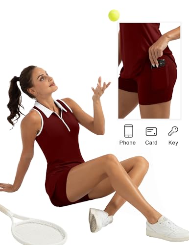 Fkeep Women's Golf Tennis Activewear Zipper V Neck With Shorts And Pocket - Brand New