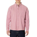 AMAZON ESSENTIALS MODERN OVERSIZED-FIT COTTON LONG SLEEVE SHIRT - MEN S - STRIPE - Brand New