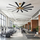 PARROT UNCLE 72 IN. INDOOR GOLD WINDMILL CEILING FAN LIGHT REMOTE - GOLD/BLACK - Like New