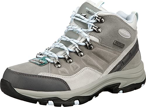 158258 SKECHERS WOMEN Trego - Rocky Mountain Hiking Boot Gray Size 7 - Like New