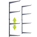 DELTA HEAVY DUTY 4-TIER LUMBER STORAGE RACK CYCLE, HOLDS UP TO 640 LBS - GRAY - Like New