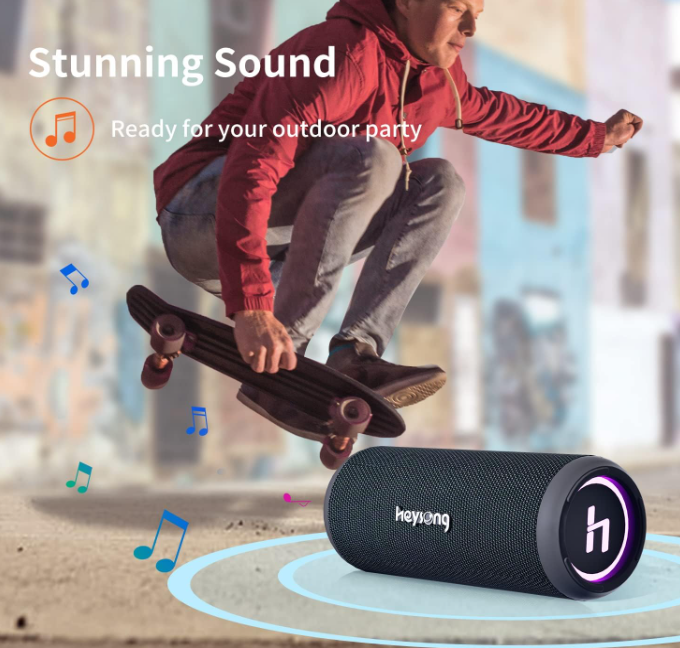 HEYSONG M20P-BLK Waterproof Bluetooth Speaker Black - Like New