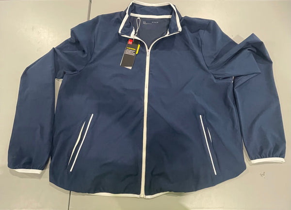 UNDER ARMOUR WATERPROOF SWEATSHIRT - SIZE: MEN XL WOMEN XL - NAVYBLUE/WHITE - Like New