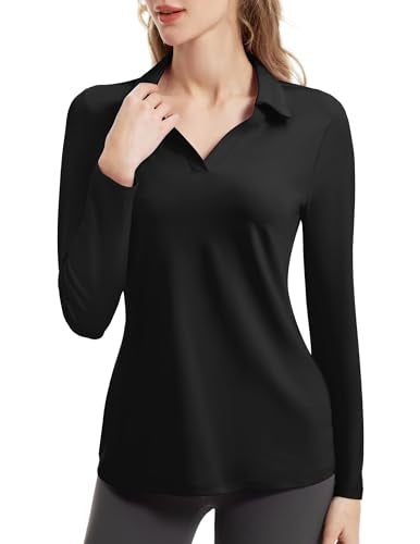 FKEEP WOMEN'S TENNIS GOLF SHIRT LONG SLEEVED TOP SPORT ACTIVEWEAR V-NECK - L - Brand New