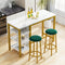 DKLGG 3-Piece Bar Table Set with 3-Tier Storage Shelves B010-YBJ2 - Gold - Like New