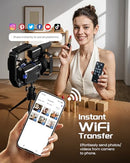 BREGOO X70 5K VIDEO CAMERA CAMCORDER VLOGGING CAMERA FOR YOUTUBE - BLACK - Like New