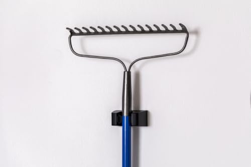 DUCK EASYMOUNTS MOP AND BROOM HOLDER - HEAVY DUTY WALL MOUNT RACK - BLACK - Brand New