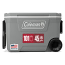 COLEMAN CLASSIC SERIES INSULATED ROLLING COOLER, 62-QUART - ROCK GREY - Like New