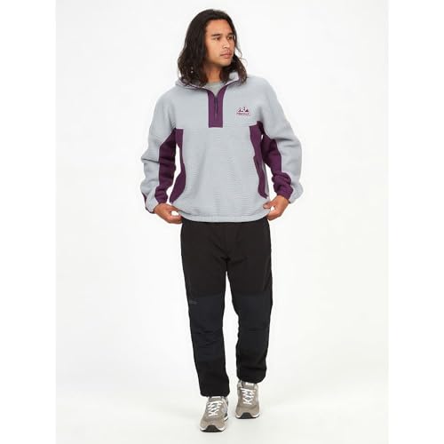 MARMOT MEN'S SUPER AROS FLEECE HOODY JACKET - SIZE: MEDIUM - SLEET/PURPLE - Brand New