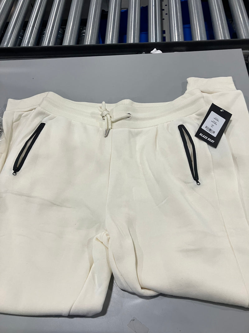 BLAZE BEAT SWEATPANTS WITH THREE POCKETS - SIZE EXTRA LARGE - NATURAL - HR24004 - Brand New