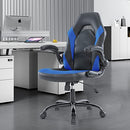 OLIXIS PU LEATHER PADDED GAMING OFFICE DESK CHAIR BLUE&BLACK C-3895-BKBU - Like New