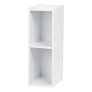 IRIS USA 2-Tier Cubby Storage Bookshelf 8" Wide B09BGRTJ9Y - White - Brand New