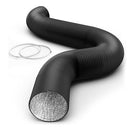 Simple Deluxe 12 Inch Flexible Air Aluminum Ducting, 25FT Long, 2 Clamps, Black - Like New