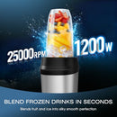 Nahida Blender for Smoothies 1200W 2 6-Fin Blades NB-01-SL - Silver - Like New
