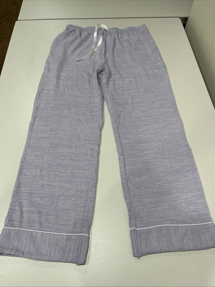 AAMIKAST WOMEN'S LONG SLEEVE BUTTON DOWN PAJAMA SET -SIZE: L - PURPLE LAKE - Brand New