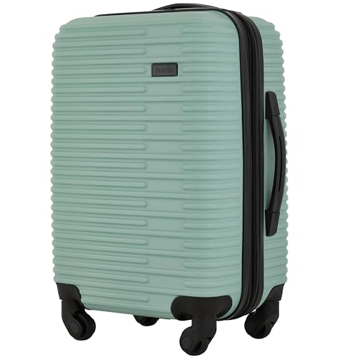 KENSIE WOMEN'S HILLSBORO LUGGAGE & TRAVEL BAGS SET, 20" CARRY-ON - GREEN GRANITE - Like New