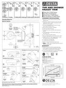 DELTA FAUCET CLASSIC DELTA SHOWER TRIM STAINLESS - VALVE NOT INCLUDED - SILVER - Like New