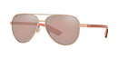 COSTA DEL MAR UNISEX ADULT PELI AVIATOR SUNGLASSES 57MM - SHINY ROSE GOLD/COPPER - Like New