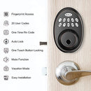 HUTOOLS FINGERPRINT DOOR LOCK, HUTOOLS KEYLESS ENTRY DOOR LOCKS WITH KEYPADS - Like New