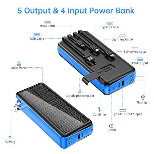 boogostore Portable Charger Wall Plug 30000mAh 22.5W PS-160-BLUE - Blue - Like New