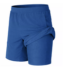 JUMP START 2 IN 1 STRETCH GYM RUNNING SHORTS WITH LINER - SIZE: MEN S - ROYAL - Brand New