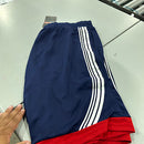JUMPSTART BASKETBALL SHORTS WITH NAVY WHITE STRIPES RED TRIM - L - NAVY/RED - Brand New