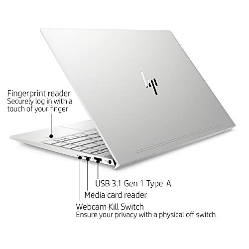 HP ENVY 13.3'' 4K TOUCH i7-8565U 16GB 512GB SSD MX250 FPR - SILVER - Like New