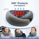 PURROCH ADVANCED MEMORY FOAM NECK TRAVEL PILLOW WITH EYE MASK & EAR PLUGS - Like New