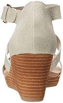 F6474S1 Dr. Scholl's Women's Barton Wedge Sandal Grey Snake Print Size 7.5 - Like New