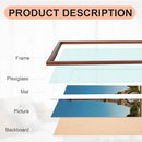HOMESEVEN A3 Solid Wood Black Poster Frame High Definition Plexiglass - Black - Brand New