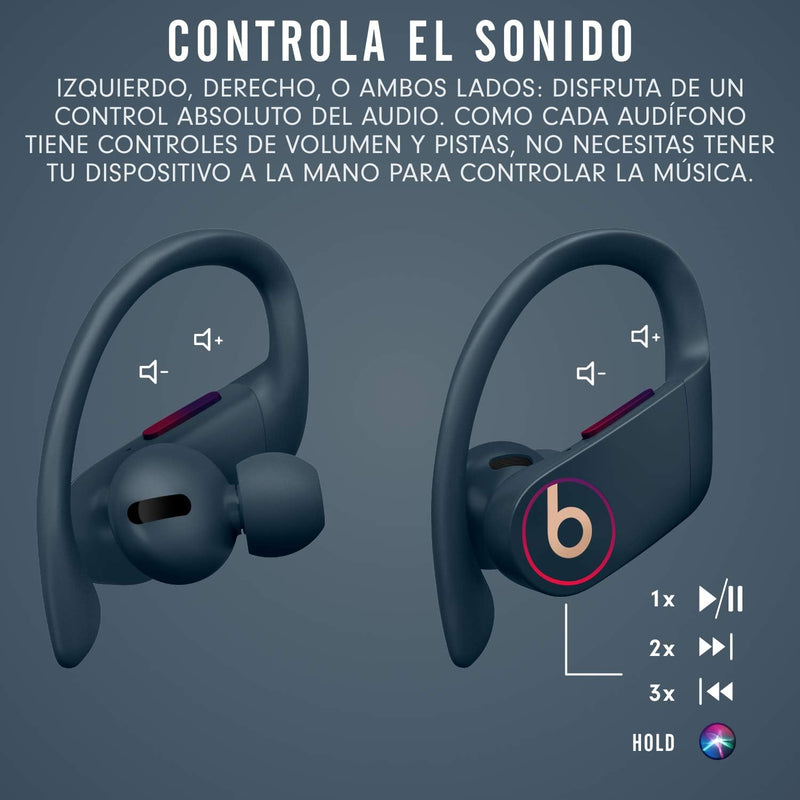 BEATS MV702 POWERBEATS PRO WIRELESS HEADPHONES - NAVY - Like New