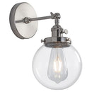 AK LIGHTING NICKEL WALL SCONCES WITH SWITCH, BRUSHED MODERN - NICKEL - Like New