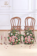 TINGE TIME Free-Standing Artificial Flower Set of 2 - DustyRose&Cream - Like New
