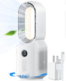 LET'ME DESK FAN 106° OSCILLATING BLADELESS 3 SPEEDS 13" F8 - WHITE/GRAY - Like New