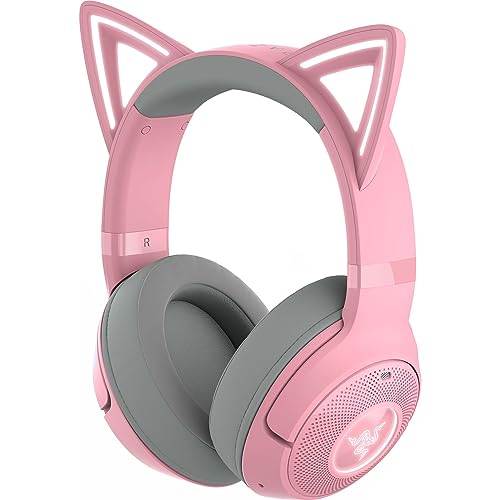 Razer Kraken Kitty V2 BT Wireless RGB Headset Chroma RGB Kitty Ears & Earcups - Like New