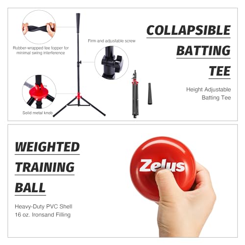 ZELUS 7X7FT BASEBALL NET BASEBALL SOFTBALL PRACTICE NET WITH TEE BSNTS01 - BLACK - Like New