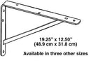 John Sterling THE MAX BRACKET Shelf Bracket 20" 0049-20WTH - Warm White - Brand New