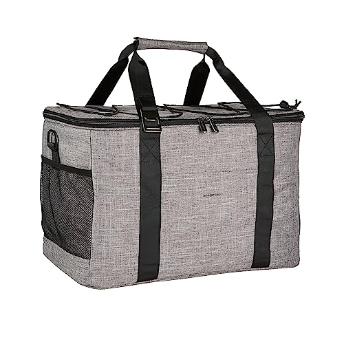 AMAZON BASICS SOFT INSULATED COOLER BAG, 50 CAN CAPACITY CY-CL2001 - GRAY - Like New