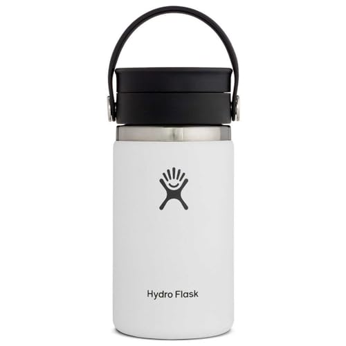 HYDRO FLASK 12 OZ WIDE MOUTH BOTTLE WITH FLEX SIP LID - WHITE - Brand New