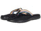 TEVA WOMEN'S VOYA FLIP-FLOP SANDALS IN BLACK/MULTI SIZE 9 BLACK/MULTI - Like New