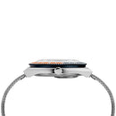 TIMEX Q MEN'S 38MM WATCH – BLUE/ORANGE SILVER-TONE CASE BLUE - Scratch & Dent