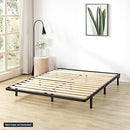 Mellow 1.6" Metal Bunkie Board Mattress Support Wood Slats Bed Frames - Black - Like New
