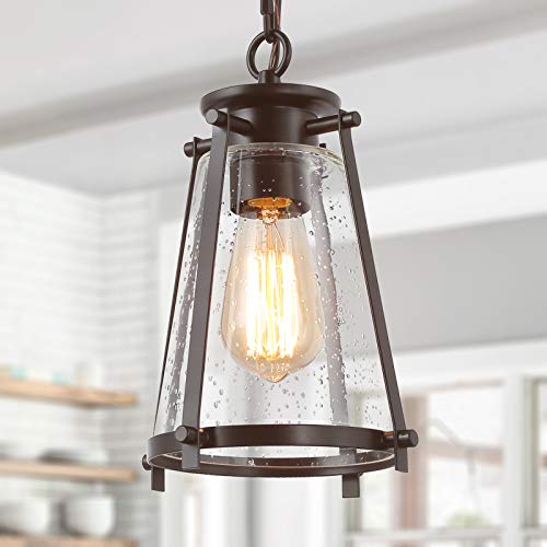 GEPOW FARMHOUSE PENDANT LIGHTING ISLAND HANGING LIGHT FIXTURE A03628 - BRONZE - Brand New