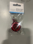 ADVANTUS TRANSLUCENT RETRACTABLE ID CARD REEL, 30" EXTENSION, RED, SINGLE - Brand New