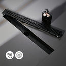 Linear Shower Drain 24 Inch Rectangular Capsule Pattern Grate Removable Mat - Brand New