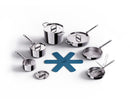 JOSEPH JOSEPH SPACE STEEL 10-PIECE STAINLESS SET WITH LIDS 1000033 - STAINLESS - Like New